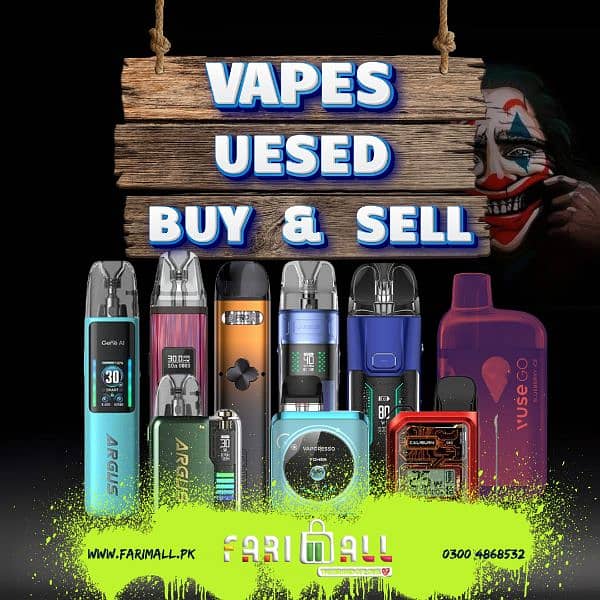 USED VAPES | OXVA | CALIBURN | TOKYO | GEEKVAPE | VOOPOO | FARIMALL PK 0