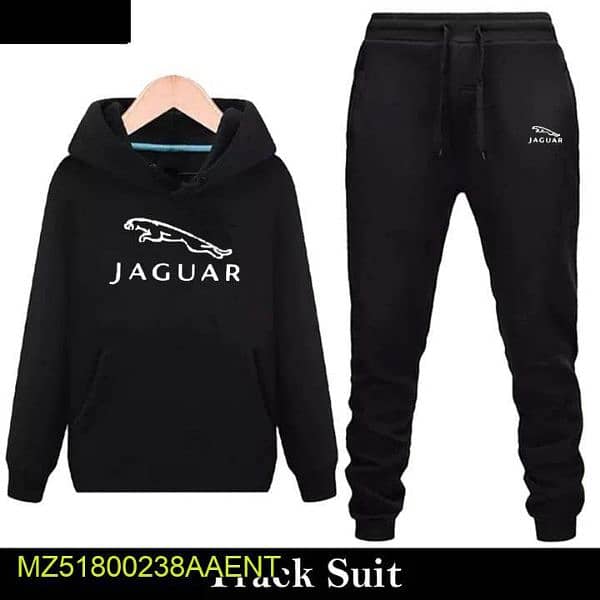 2 Pieces Men's Stitched Polyester Fleece Printed Track Suit 4