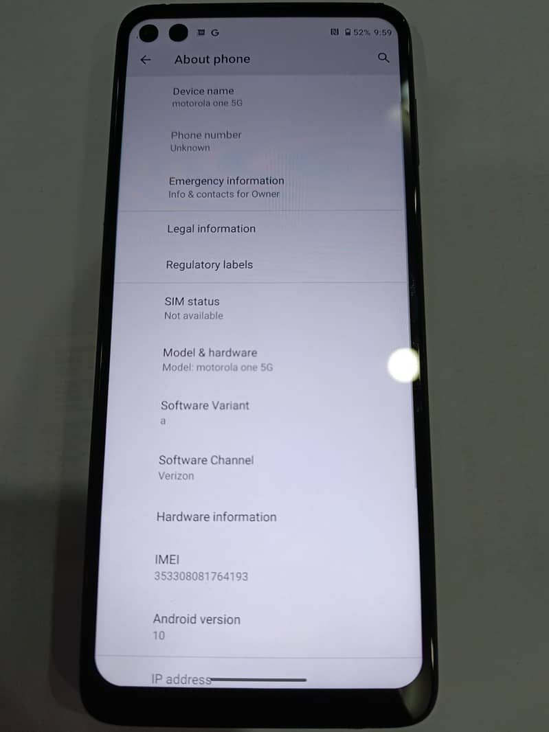 Motorola One 5G 0