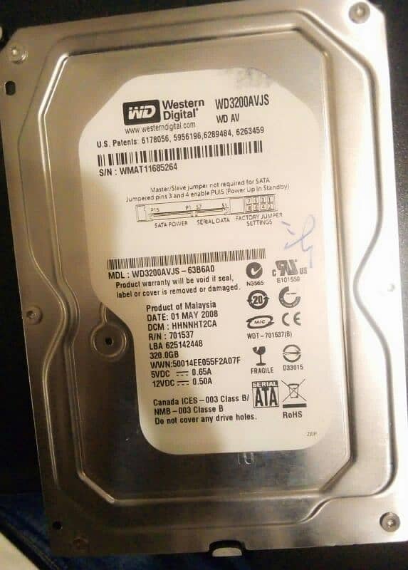 hard disk 320 GB 1