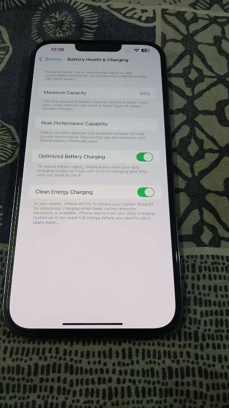 Iphone 13 promax Jv Battery health 84 percent phone is totally ok. 1