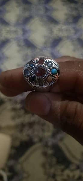 original chandi ring and original stones 2