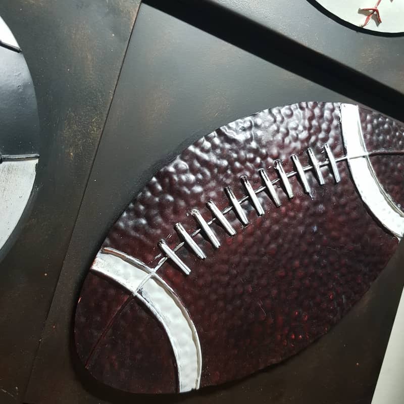 Large metal 3d sports wall hanging 18" × 18" Made in ireland 1