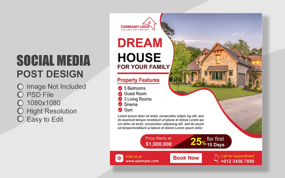 100 Property & Real Estate all Social Media Post Template 3