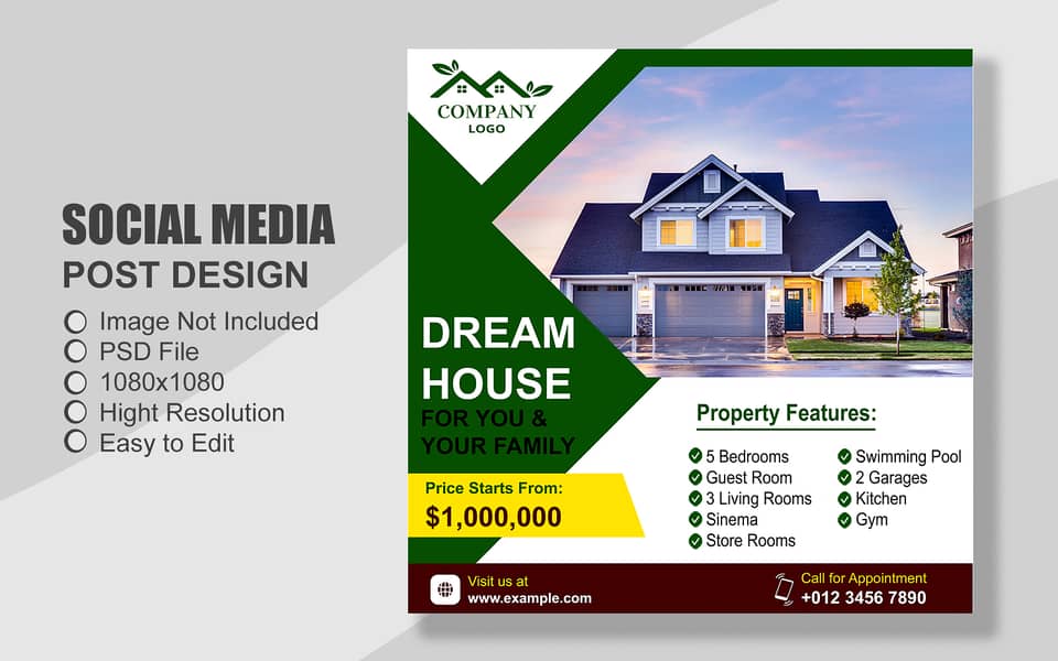 100 Property & Real Estate all Social Media Post Template 7