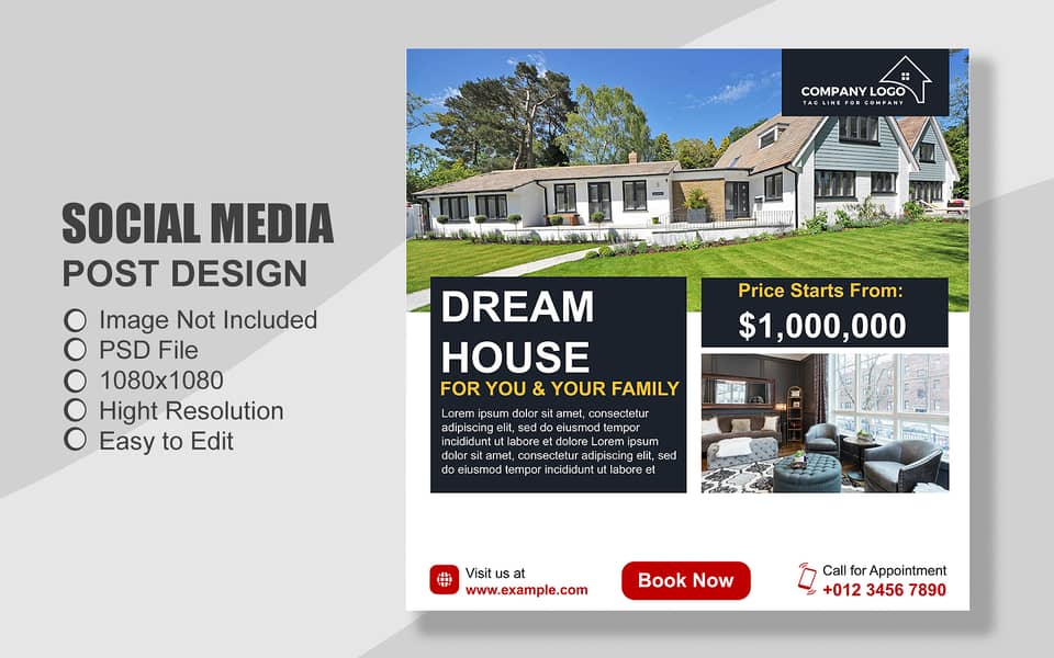 100 Property & Real Estate all Social Media Post Template 12