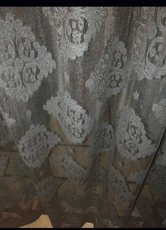 Black net curtains 1 month used 3