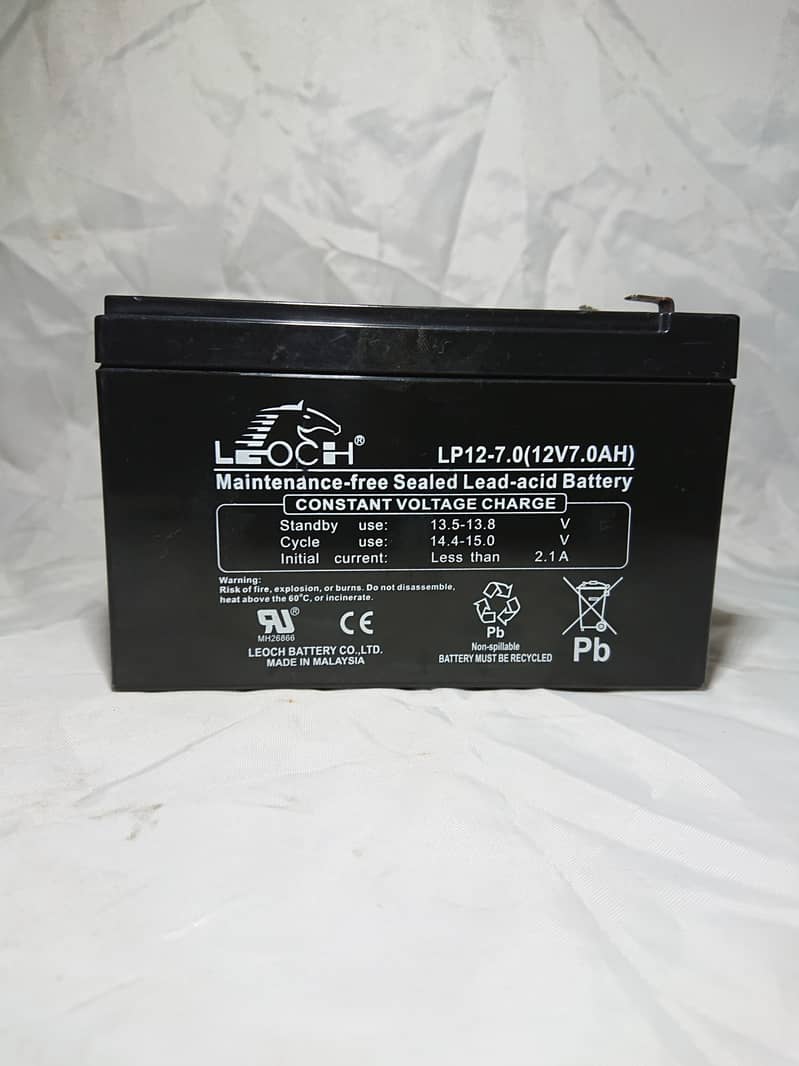 LEOCH Dry Battery, 12v, 7Ah for sale! 0