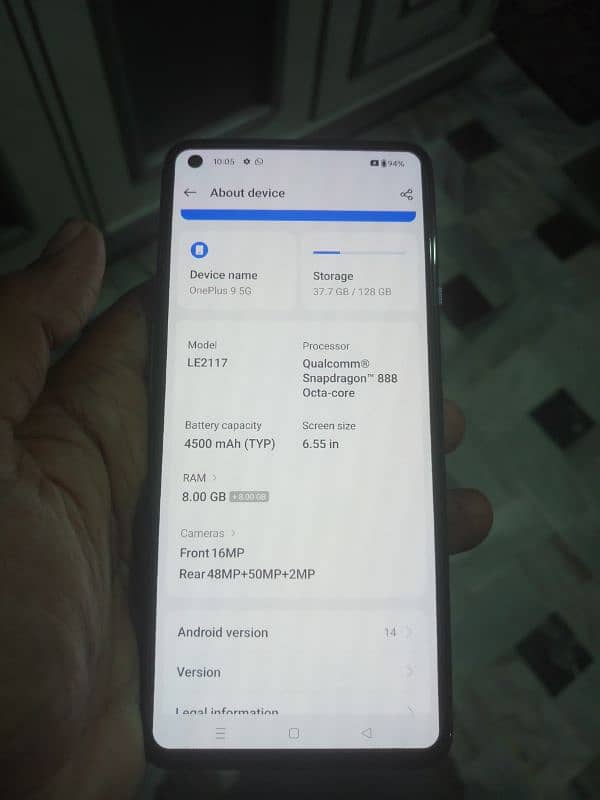 one plus 9 5g. . . 8+8/128gb. . non pta 1