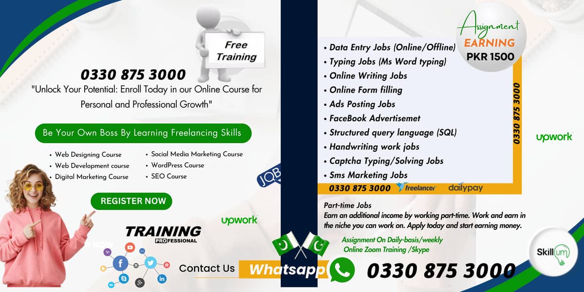 We offer handwriting assignment work /online jobs, data entry jobs, 0