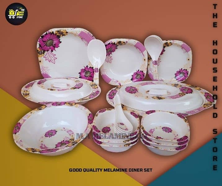 available 6 person dinner sets and tray sets 4