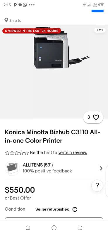 Minolta Bizhub +3110 All in one lazer 2