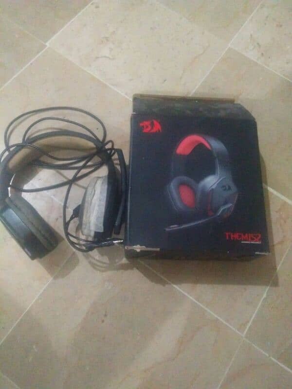 red dragon gaming headphone themis 2 with box read add 0