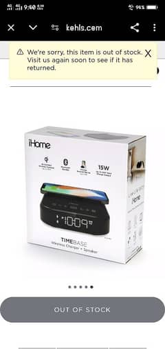 ihome wireless charger Bluetooth speaker