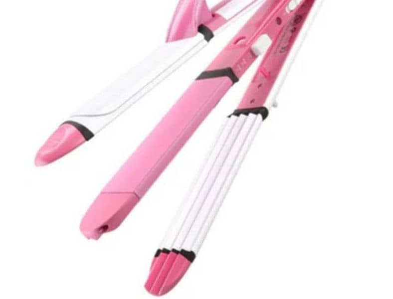 kemei 3 in 1 curler straighter crumble 1