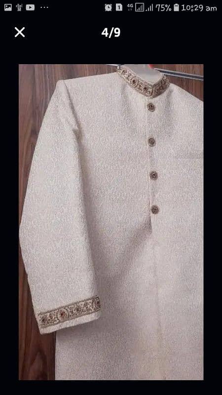 kids sherwani 10 to 12 year with kulla, khussa and boski original suit 4