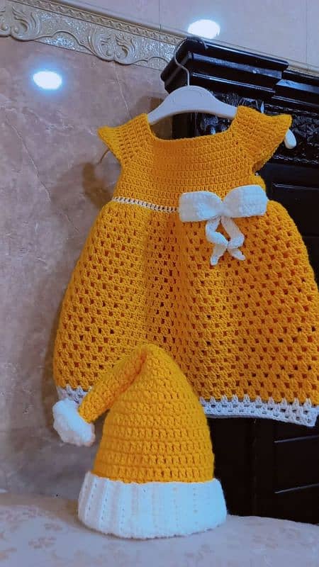 handmade crochet  frocks 1