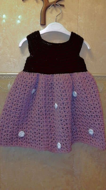 handmade crochet  frocks 2