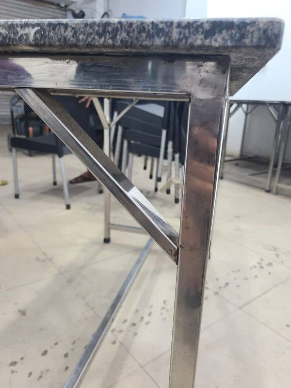 Ss Made Table with marble Top for hotel business 4