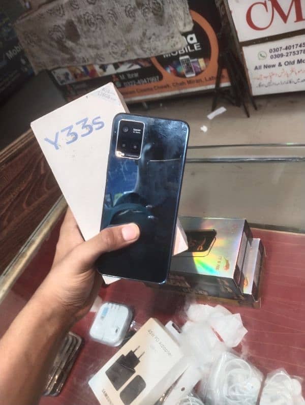 vivo y33s 8/128 with box and charger 2