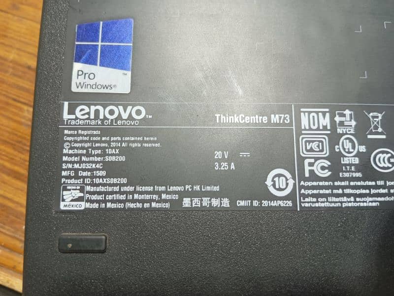 Lenovo m73 i3 4th gen 8gb ram 500gb hdd 3