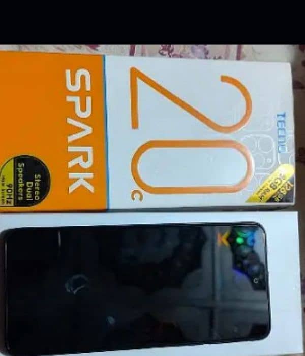 Tecno spark 20C 10 10 condition with box white color _GB 8-128 6