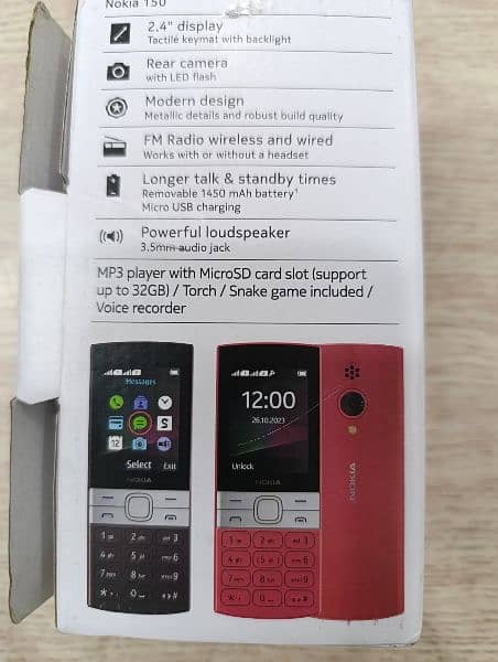 Nokia 150 new model for sale with gureenty black colour 1