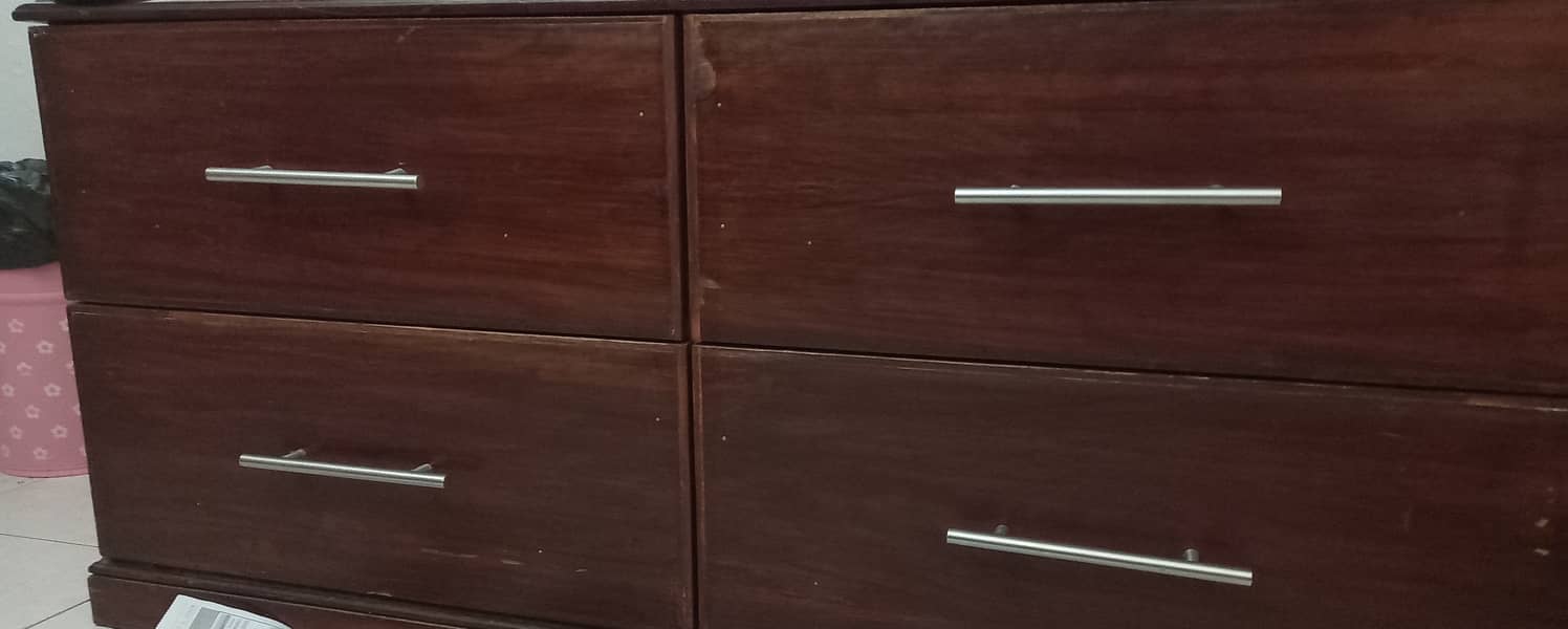 Closet four drawer almaari wardrobe original taali wood. 0