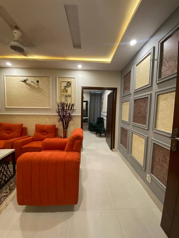 1 Bedroom VIP Full furnish flat per day available in Bahria town Lahore 6