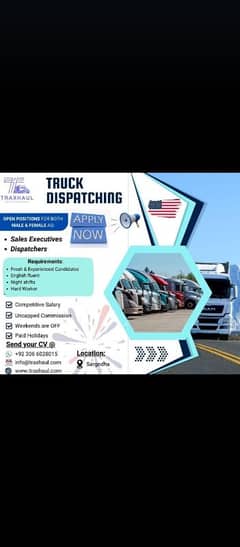 USA dispatching. apply now to get handsome salary