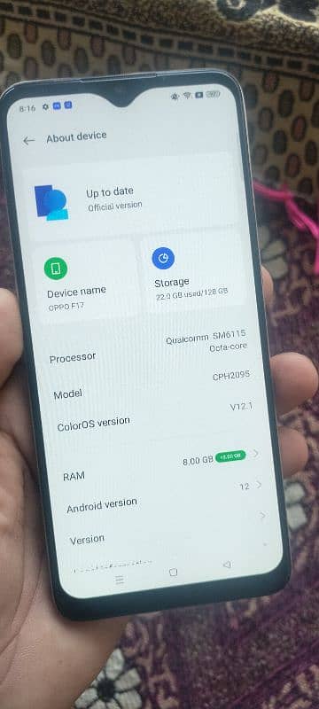 Oppo F17 for Sale 8GB 128Gb With Box Exchange Possible 4