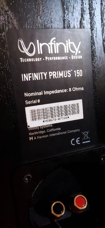 INFINITY Primus 150 Bookshelf USA made 3