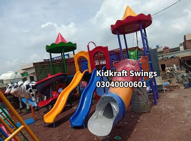 Slide, Swings, Kids rides, jhula, Spring rider, jungle gym, indoor set 9