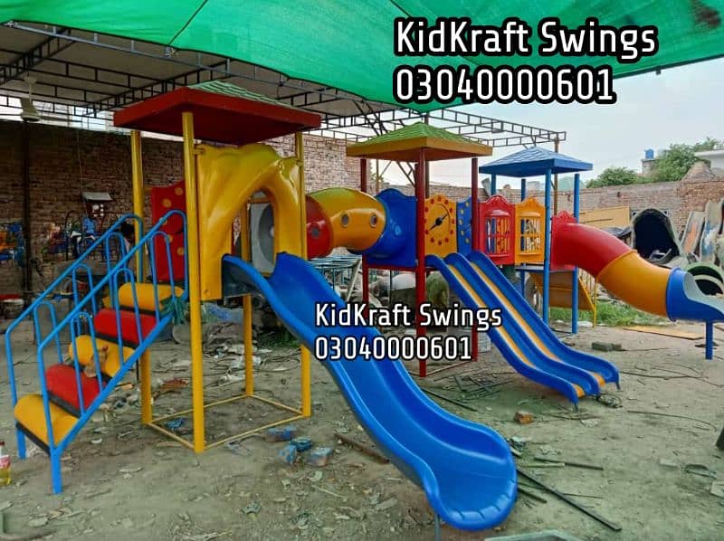 Slide, Swings, Kids rides, jhula, Spring rider, jungle gym, indoor set 19