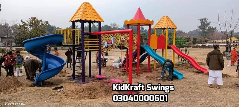 Slide, Swings, Kids rides, jhula, Spring rider, jungle gym, indoor set 4