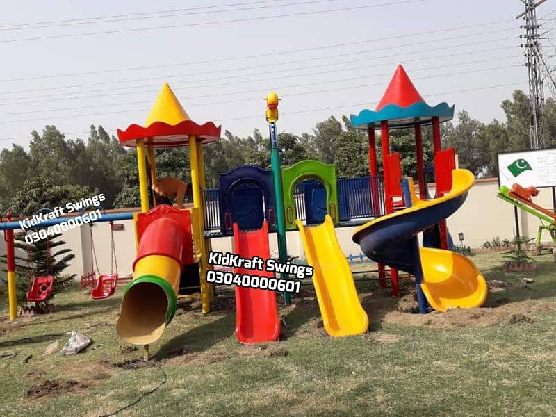 Slide, Swings, Kids rides, jhula, Spring rider, jungle gym, indoor set 5