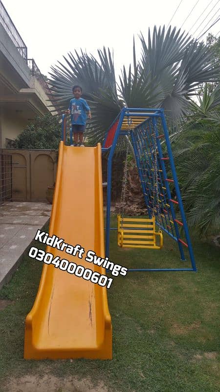 Slide, Swings, Kids rides, jhula, Spring rider, jungle gym, indoor set 10