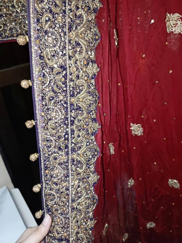 bridal wedding sharara with beautiful work 8