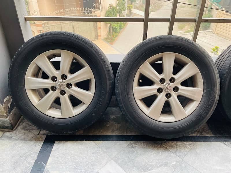 Toyota Enkei original oem alloy wheels with yokohama tyres 1