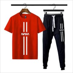 2 Men's Cotton Jersey Printed Track suit