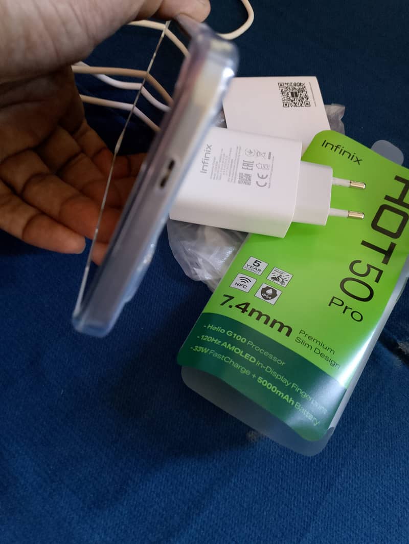 Infinix Hot 50 Pro Kit and Orginal Charger 4