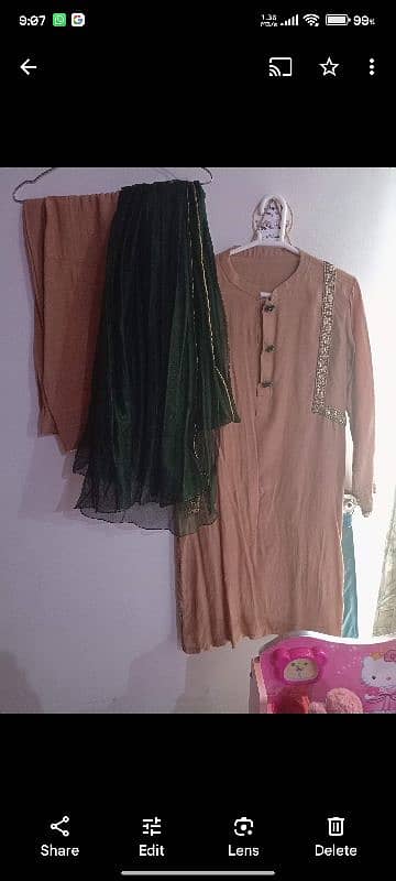 raw silk party wear 3 piece 0