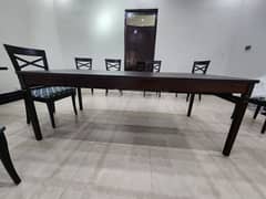 Dining table / 8 seater dining table/ Wooden dining table / interwood