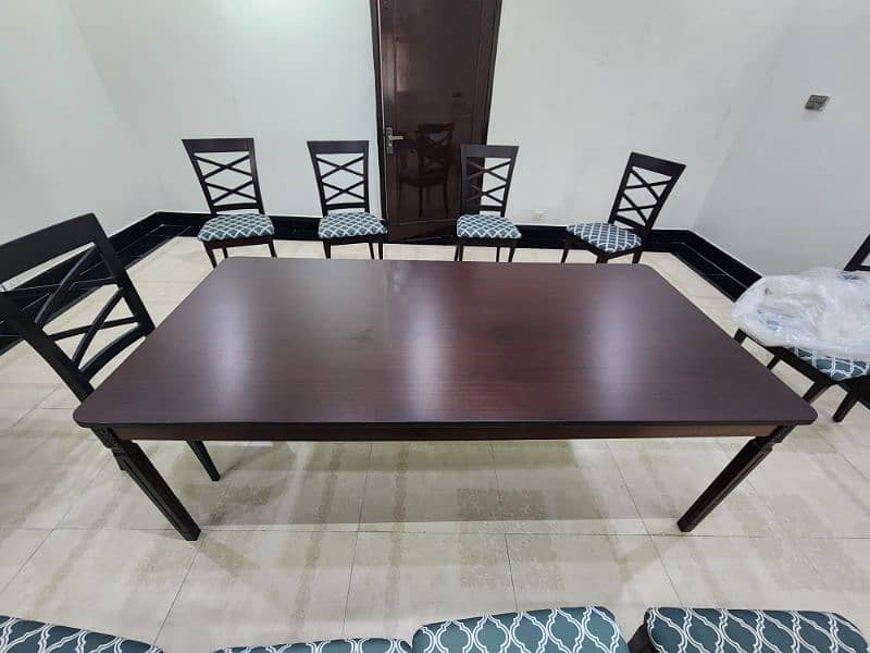 Dining table / 8 seater dining table/ Wooden dining table / interwood 1