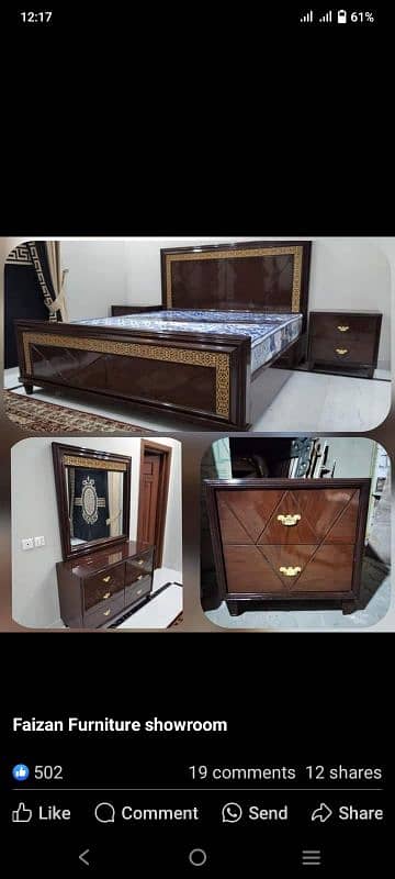 Double bed/bed set/brass bed/ 3