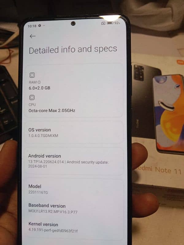 Redmi note 11 Pro 6+2/128 10/9.5 condition(03214754240) 8