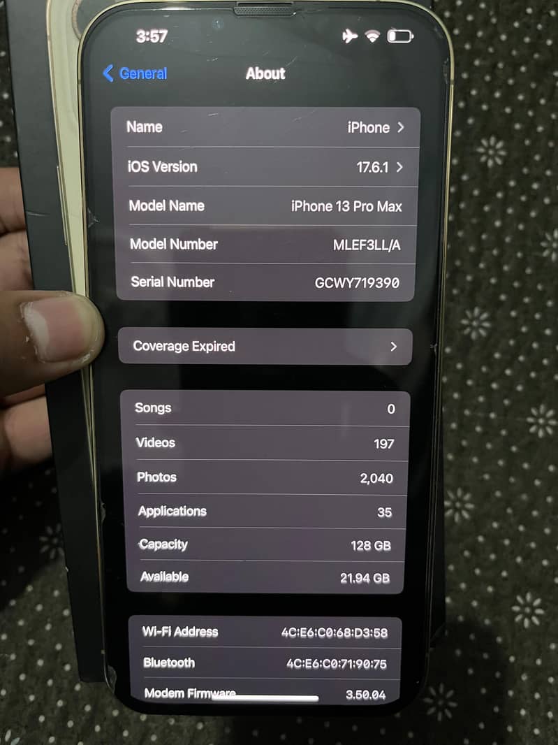 Iphone 13promax nonpta(factory unlock) 128gb 7