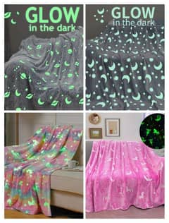 Magic Glow In The Dark Blanket For Kids *Random Design Glow Blankets *