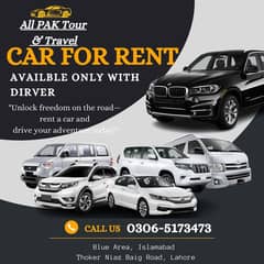 Rent A Car/Car Rental/BMW/Vigo/V8/Prado/Only With Driver/Alto/Coaster