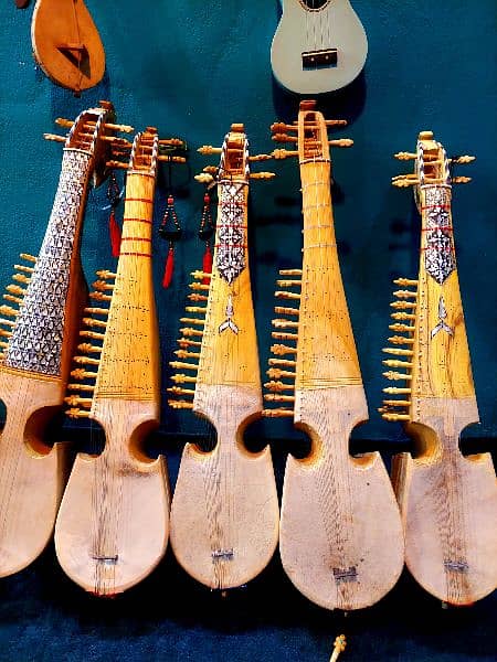 Rabab with accessories  (robab, rubab, sitar) 0